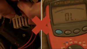 Zeigt Ihr Multimeter keine Spannung ist, ist der Motor defekt. 